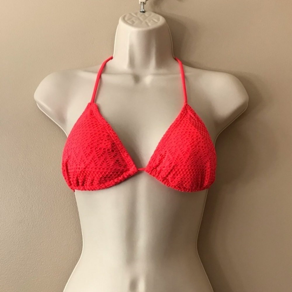 NOBO Crochet Triangle String Bikini Top Sz Med EUC